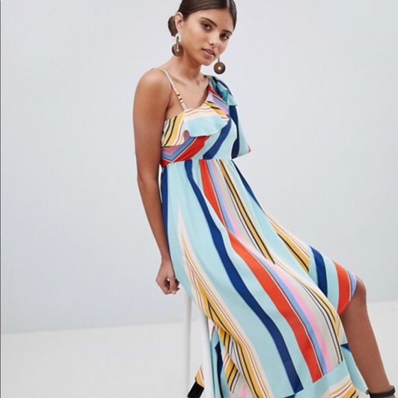 Brand new never worn multi colored ASOS dress - Picture 3 of 7